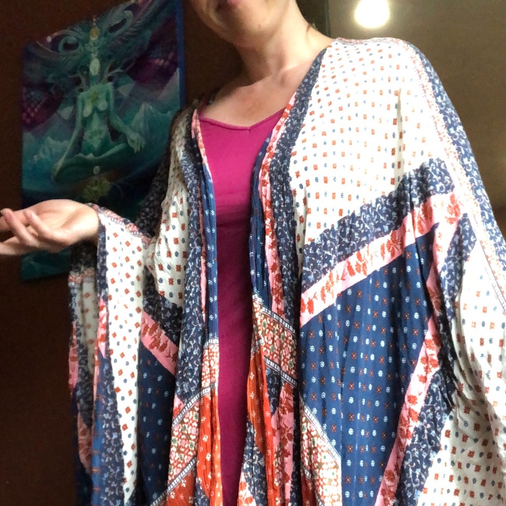 Red White & Blue Boho kimono!